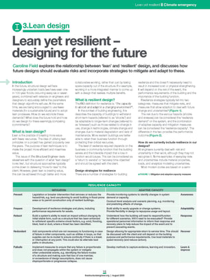 Lean yet resilient - designing for the future