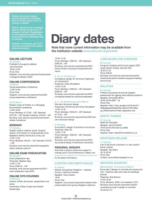 Diary dates (January 2022)