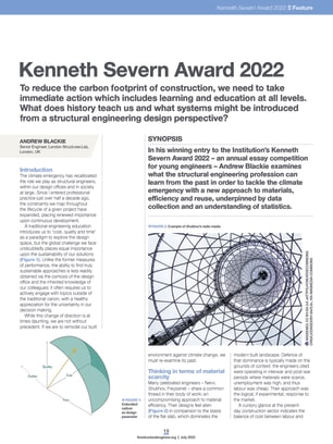 Kenneth Severn Award 2022: Learning to tackle the climate emergency through materials and reuse