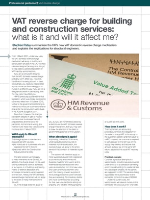 VAT reverse charge for building and construction services: what is it and will it affect me?