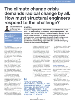 The climate change crisis demands radical change by all. How must structural engineers respond to the challenge?