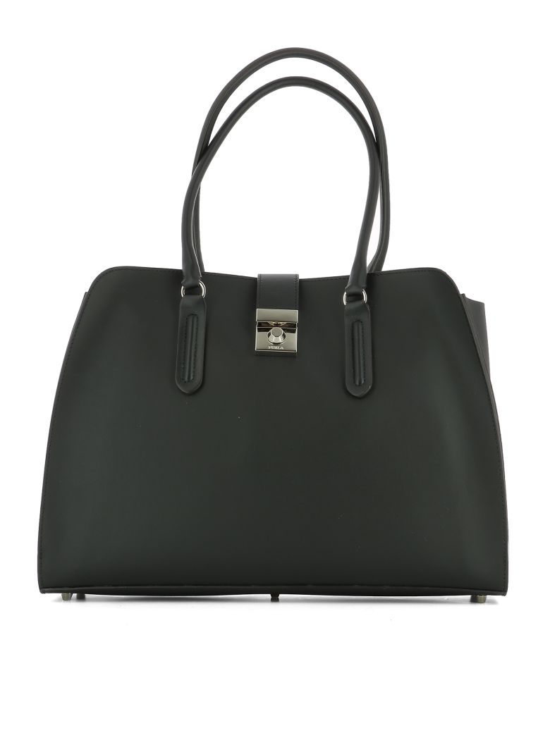 Furla Milano Black Leather Shoulder Bag ModeSens