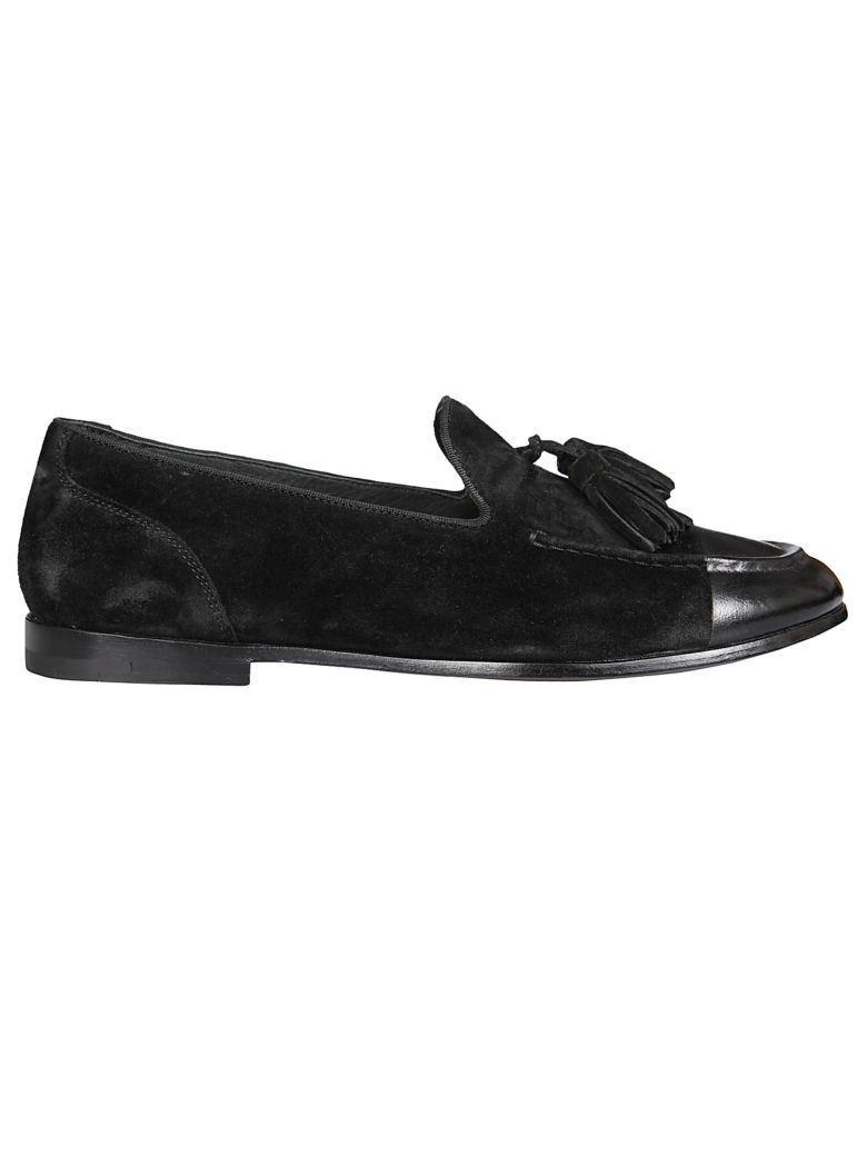 ALBERTO FASCIANI Classic Tasseled Loafers in Black | ModeSens