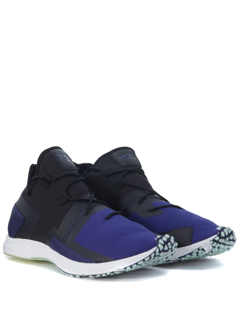 Y-3 Men’S Arc Rc Sneakers In Black And Blue in Colour: Black And Royal ...