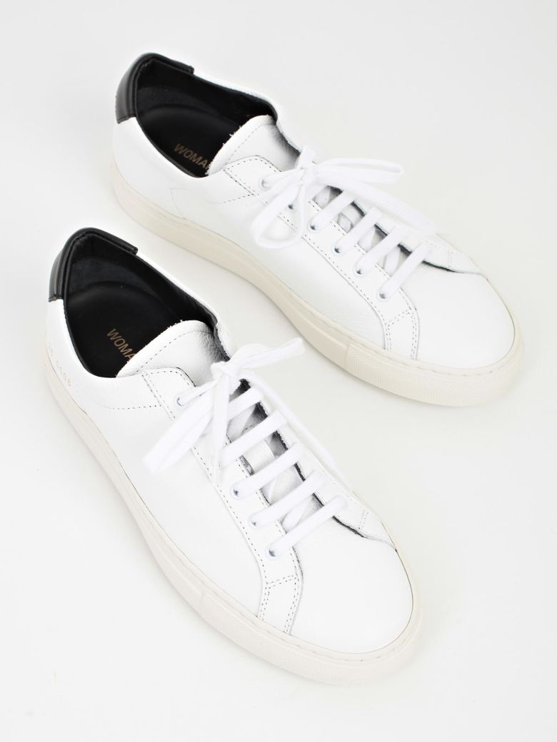 COMMON PROJECTS Achilles Retro Nappa Leather Sneakers, White/Navy ...