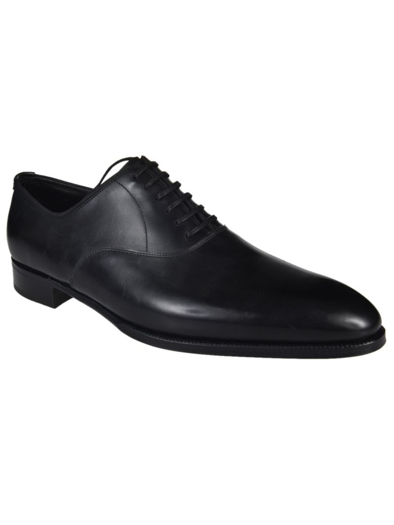 John Lobb Prestige Becketts Leather Oxford Shoes in Black | ModeSens