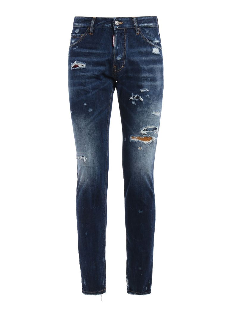 DSQUARED2 COOL GUY DISTRESSED DENIM SKINNY JEANS, WILD MOUNTAIN (BLUE ...
