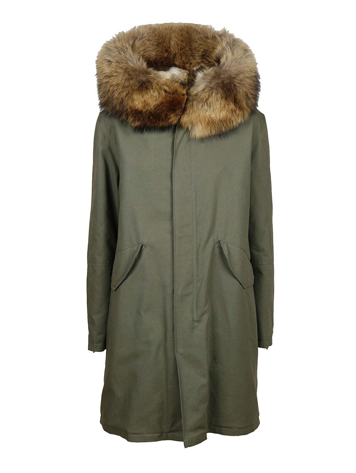 Furs66 - Fur Trimmed Parka - Green, Women's Coats & Jackets | Italist