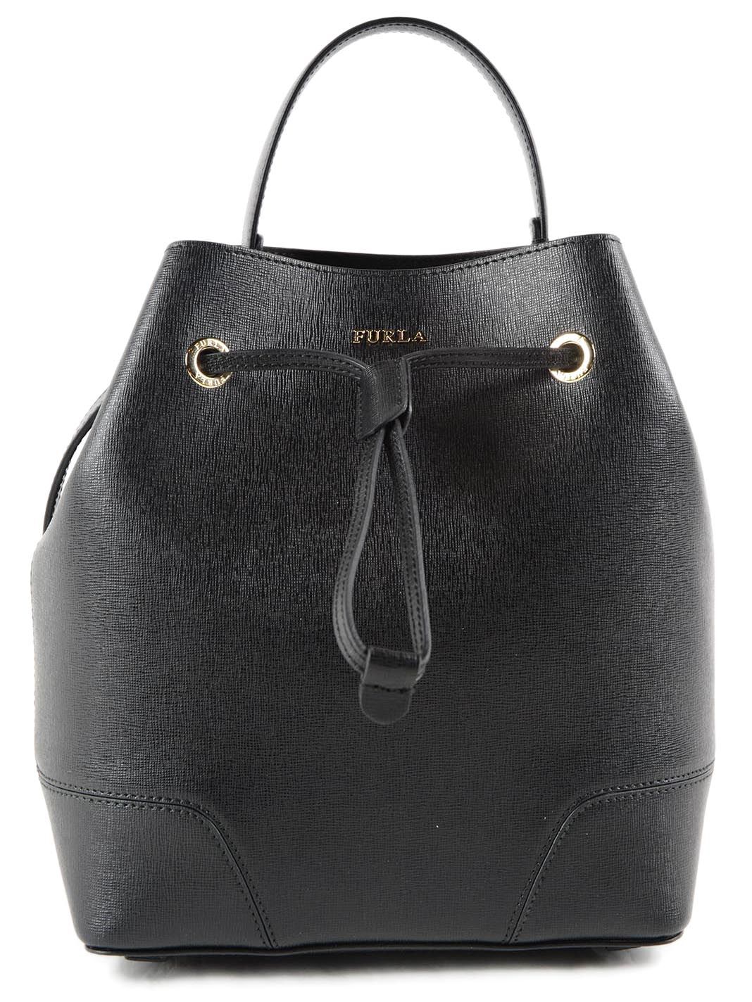 Furla - Furla Stacy Bucket Bag - Black, Women's Shoulder Bags | Italist