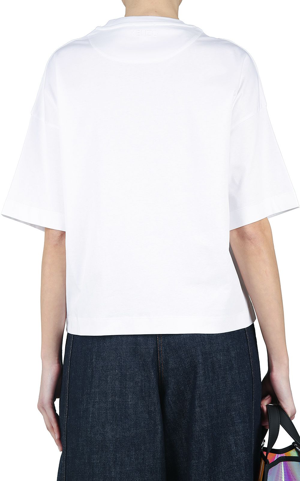 Kenzo - Kenzo Cinched Oversized Cotton T-shirt - Bianco, Women's Short ...