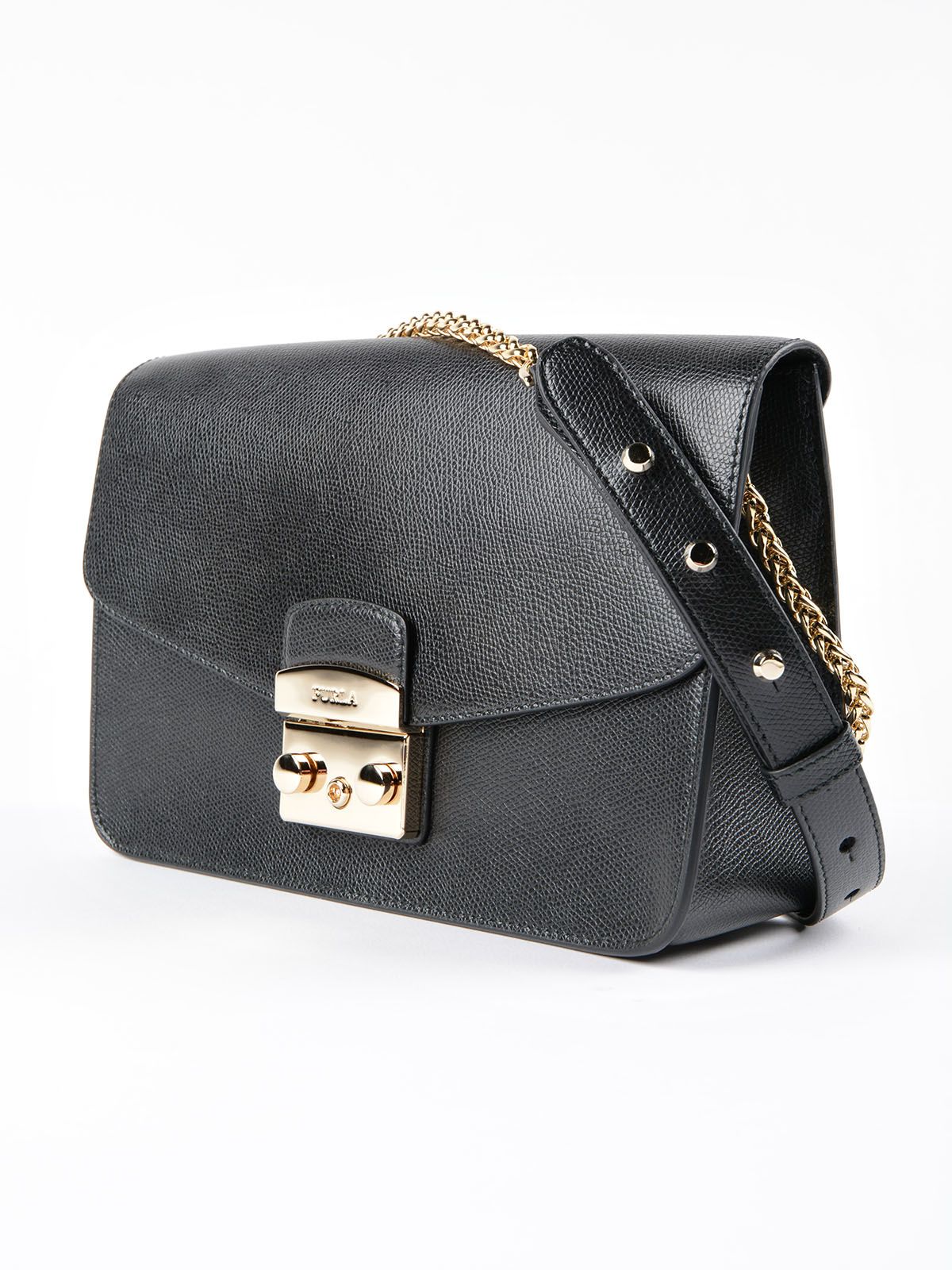 Furla - Furla Metropolis Small Shoulder Bag - Black, Women's Shoulder ...