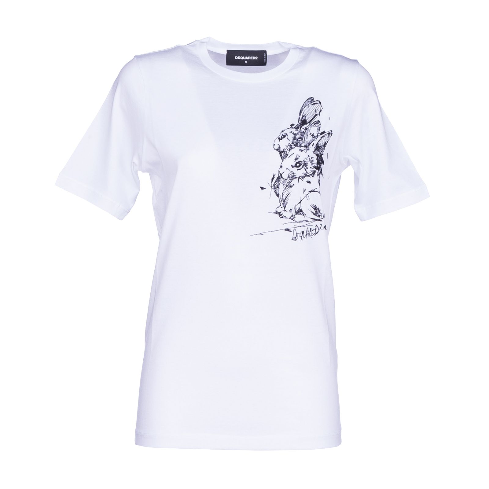 dsquared2 embroidered rabbits t shirt white modesens dsquared2 embroidered rabbits t shirt white modesens