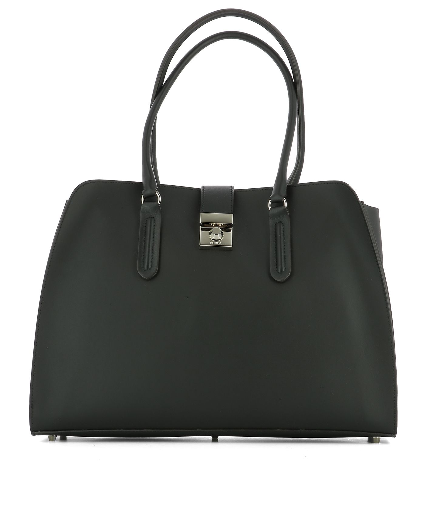 Furla Milano Black Leather Shoulder Bag | ModeSens