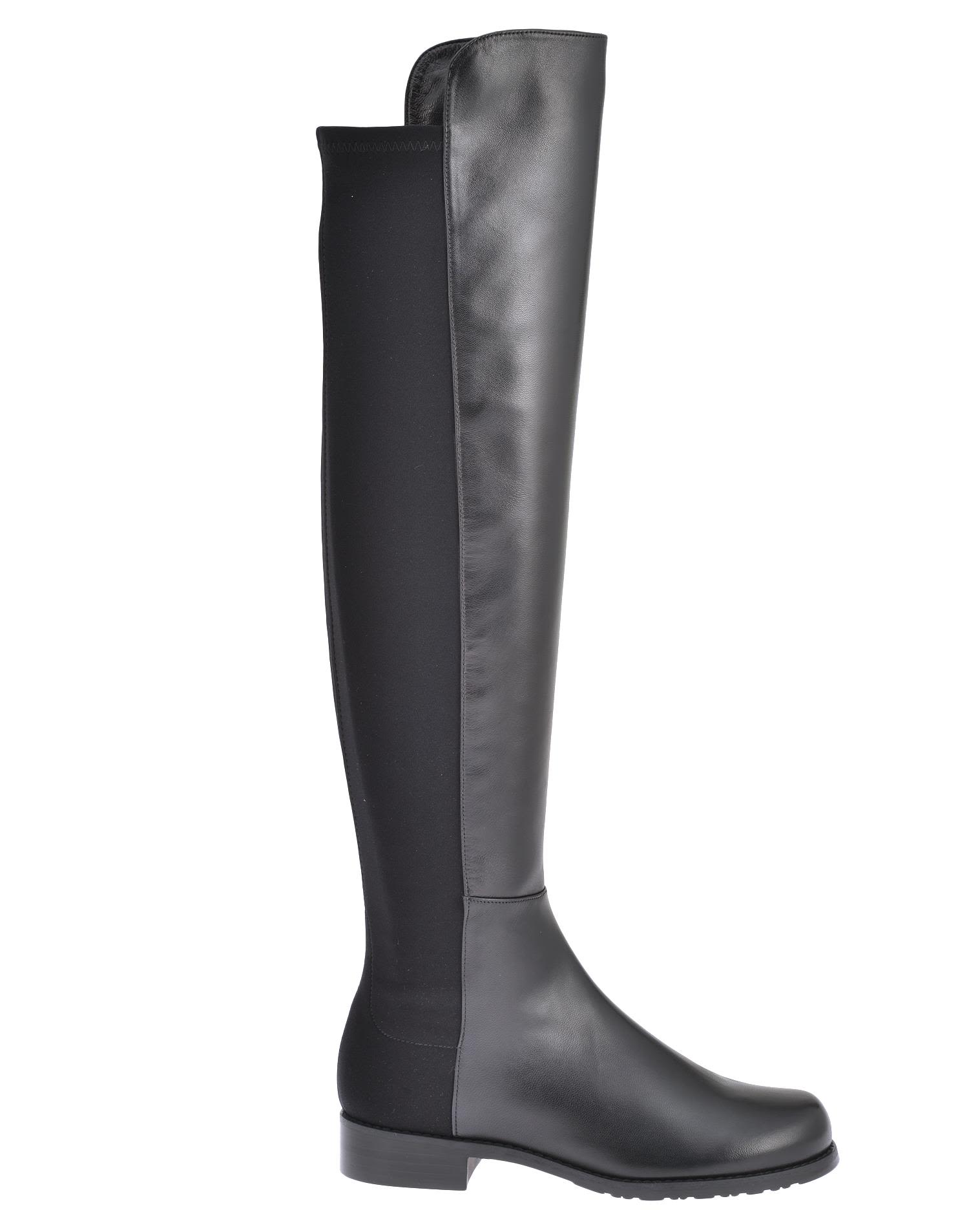 STUART WEITZMAN Color Block Over-The-Knee Boots, Black | ModeSens