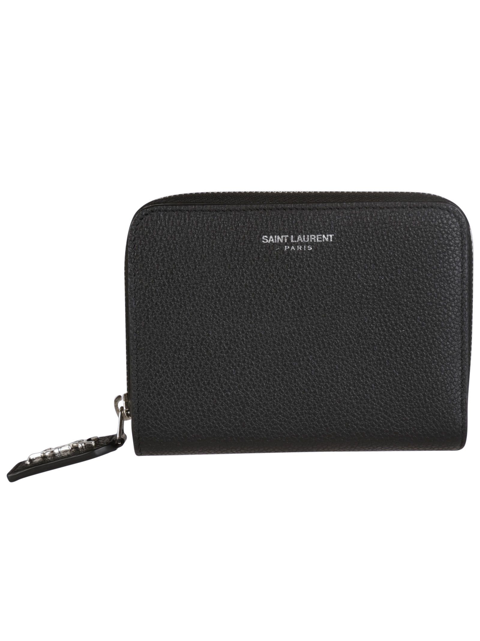 Saint Laurent - Saint Laurent Rive Gauche Small Zip Around Wallet - Black, Women&#39;s Wallets | Italist