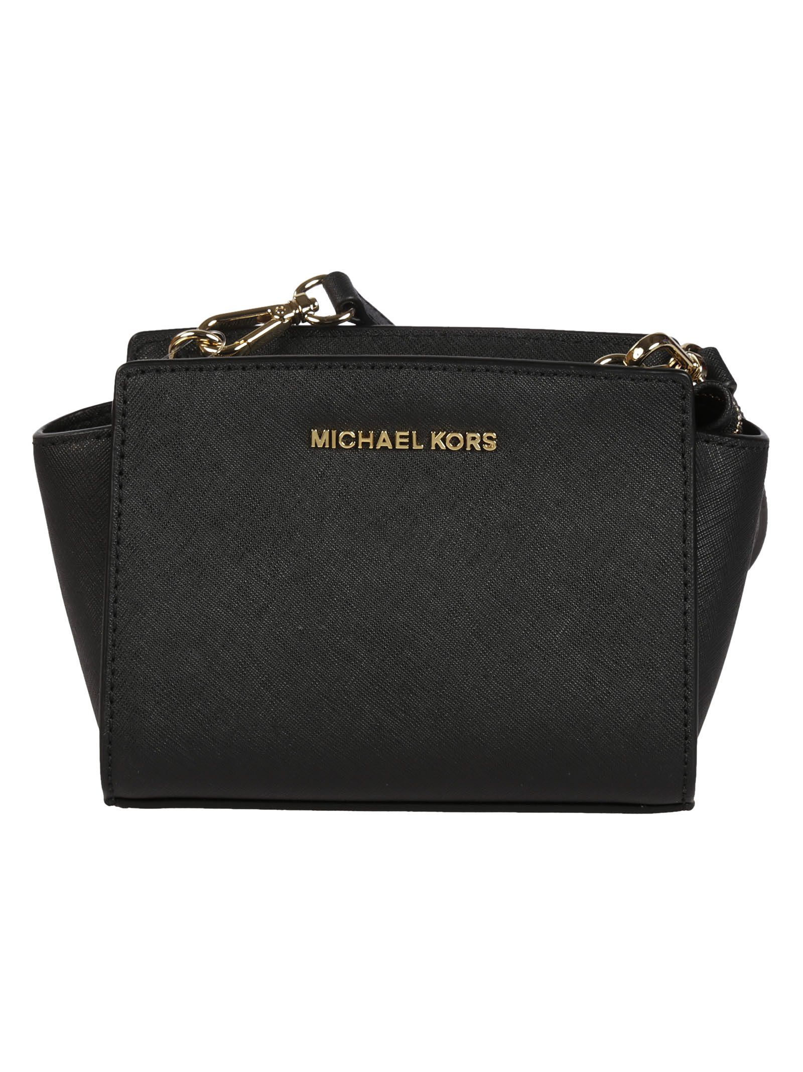 MICHAEL Michael Kors - MICHAEL Michael Kors Selma Mini Saffiano Crossbody Bag - Black, Women&#39;s ...