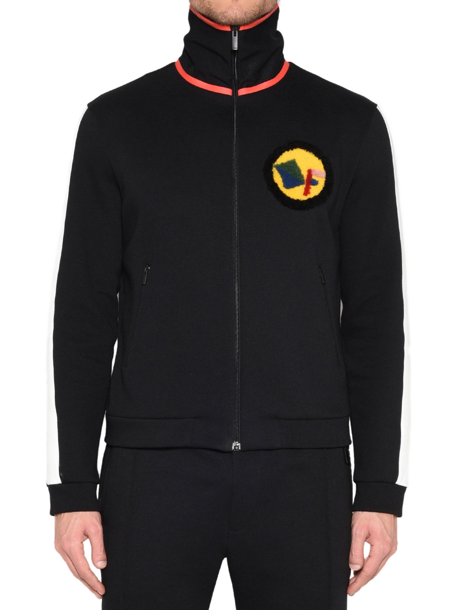 Fendi Patch Detail Sweatshirt In Black | ModeSens