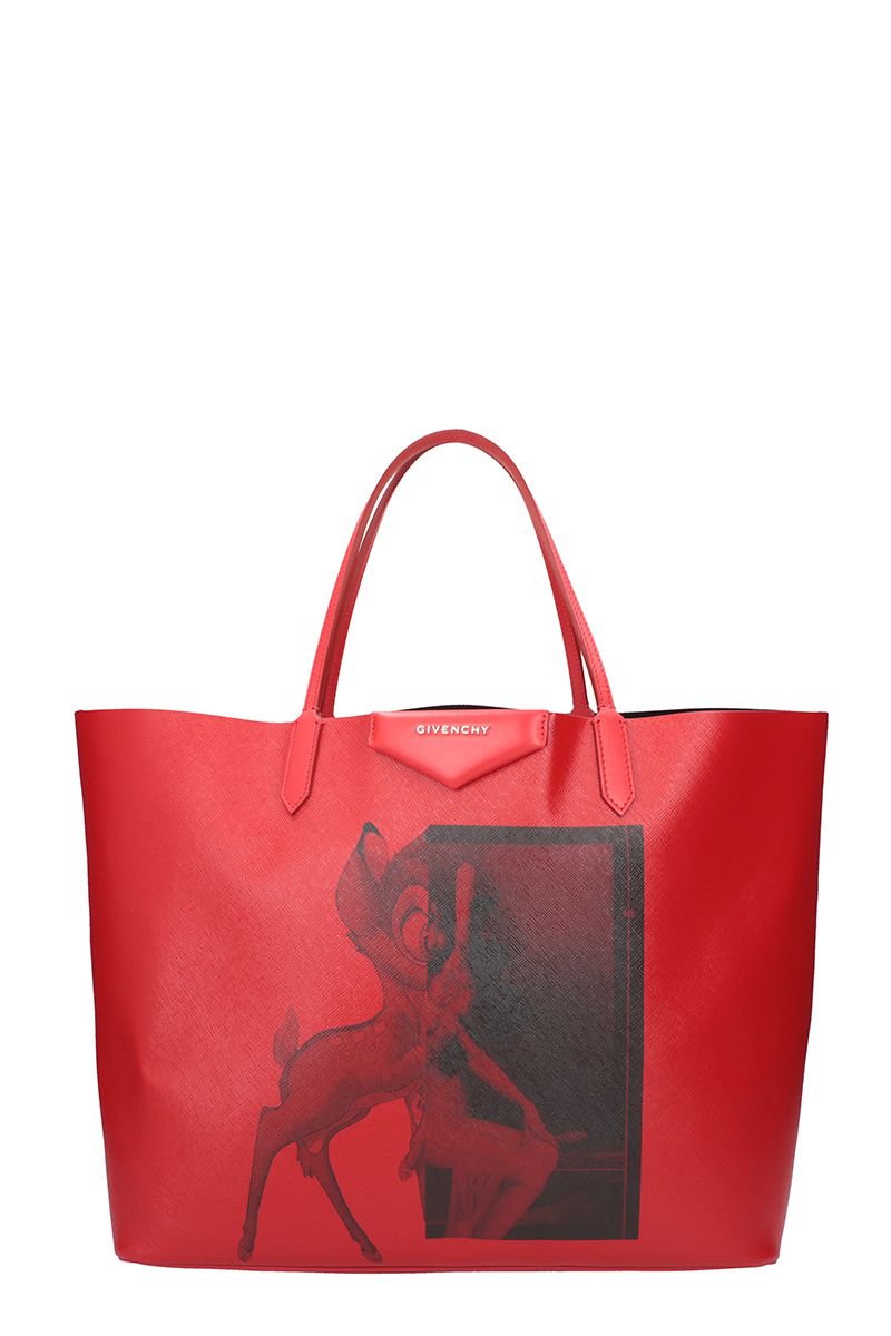 Givenchy Antigona Coated Canvas Shopper Tote Bag, Red Bambi | ModeSens