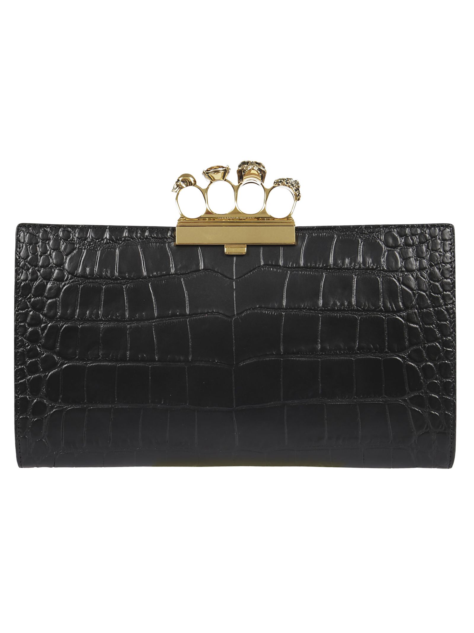 alexander mcqueen clutch black