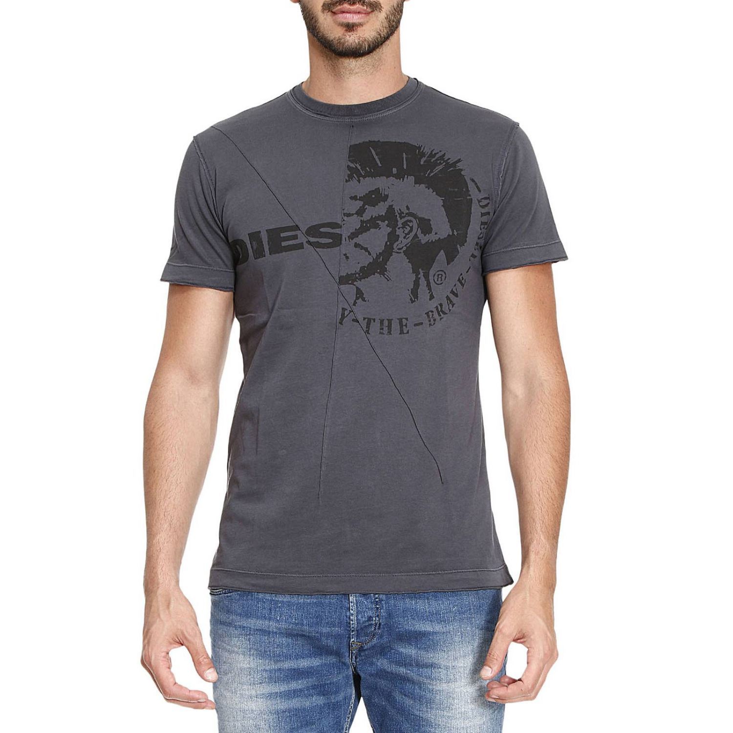 Diesel - T-shirt T-shirt Men Diesel - blue, Men's Short Sleeve T-Shirts ...