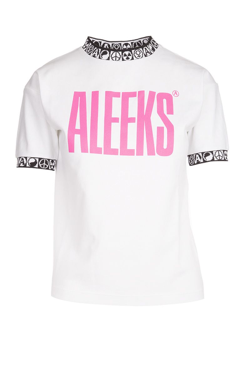 ALYX Aleeks Jersey T-Shirt W/ Jacquard Trim, White | ModeSens