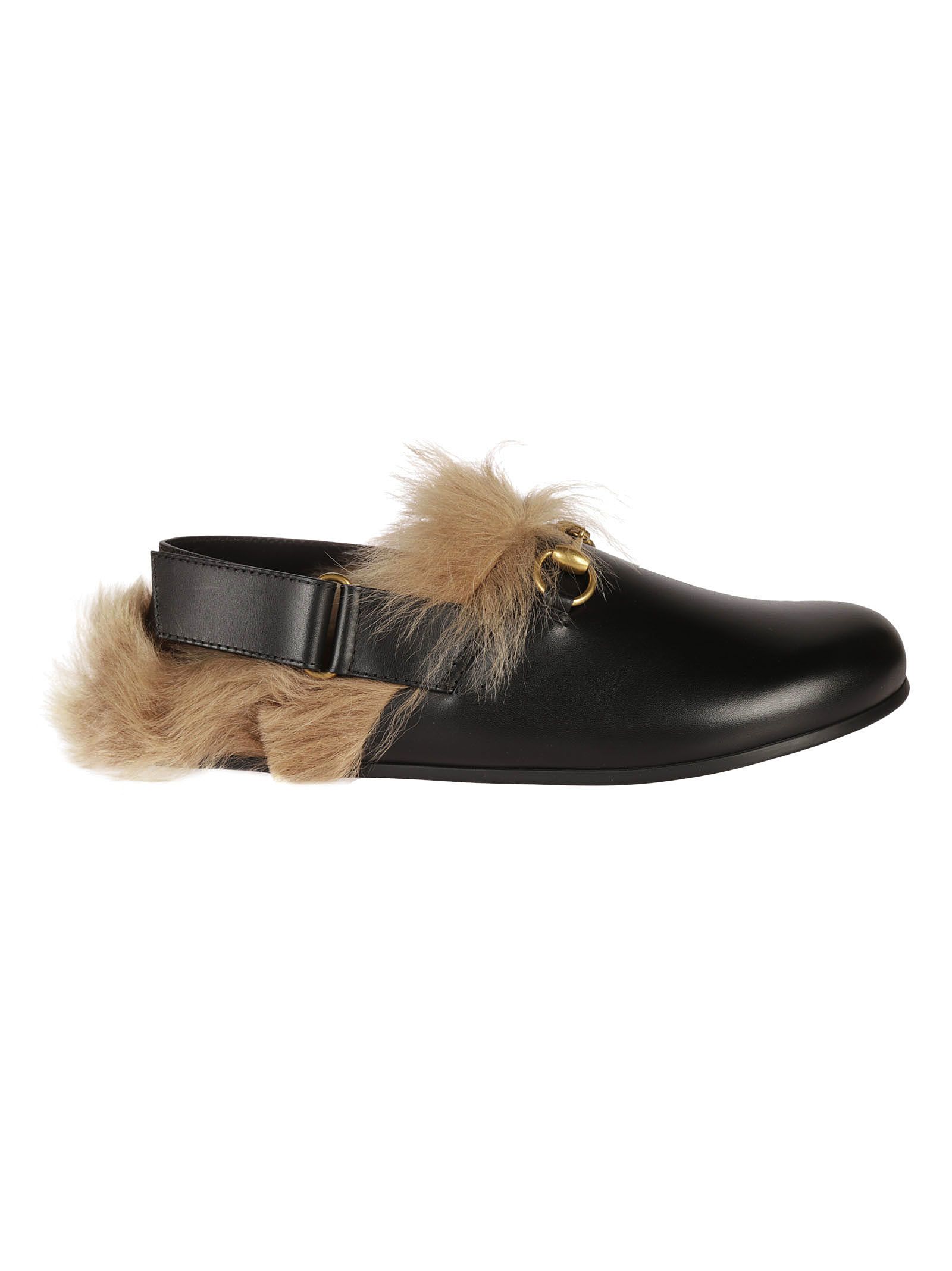 Gucci - Gucci Shearling-lined Slippers - Black, Men's Other Shoes | Italist