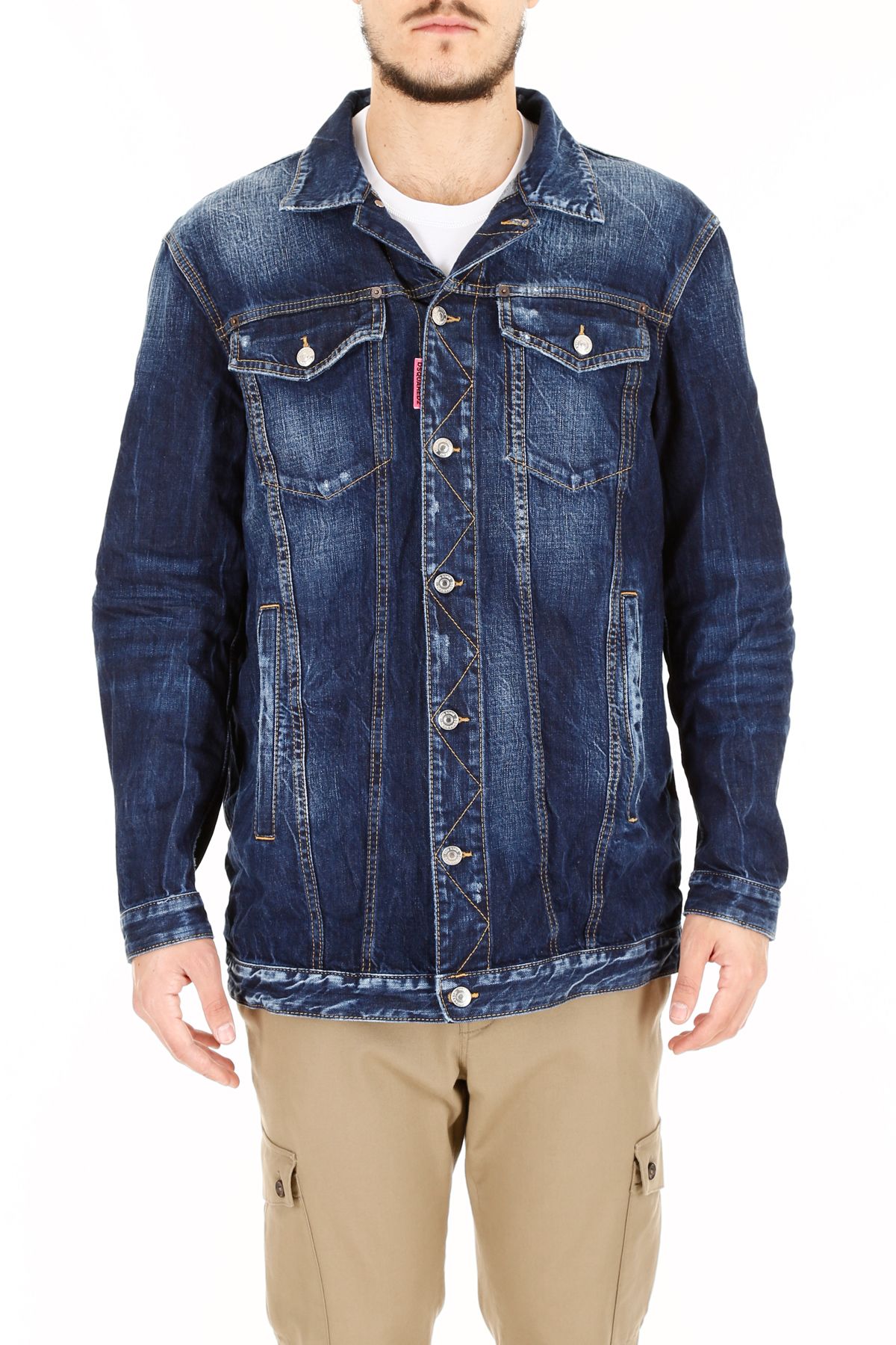 Dsquared2 Be Cool Be Nice Denim Jacket BLUE DENIMBlu, Men's Coats