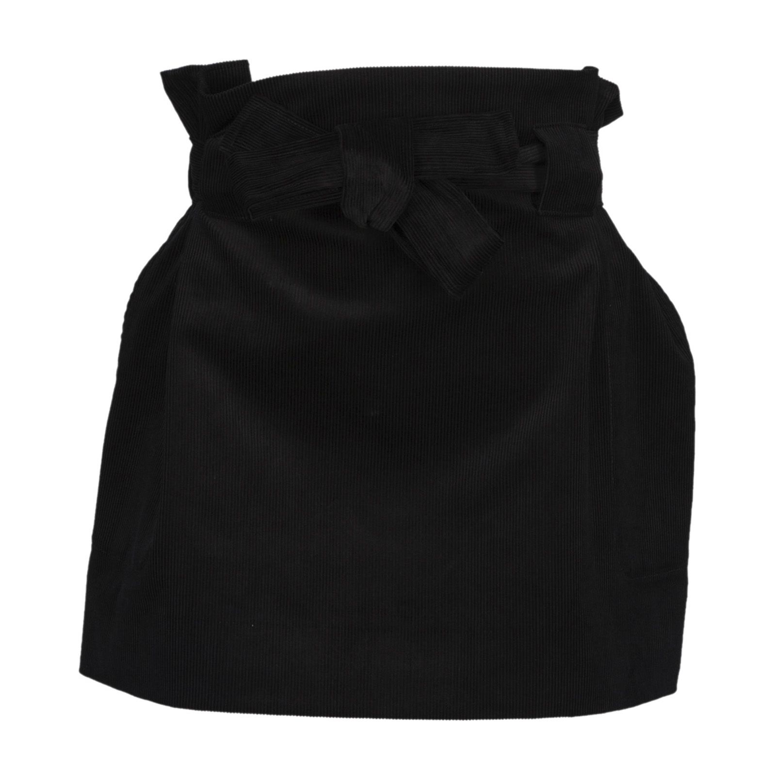MAISON KITSUNÉ A-Line Tie Waist Skirt in Black | ModeSens