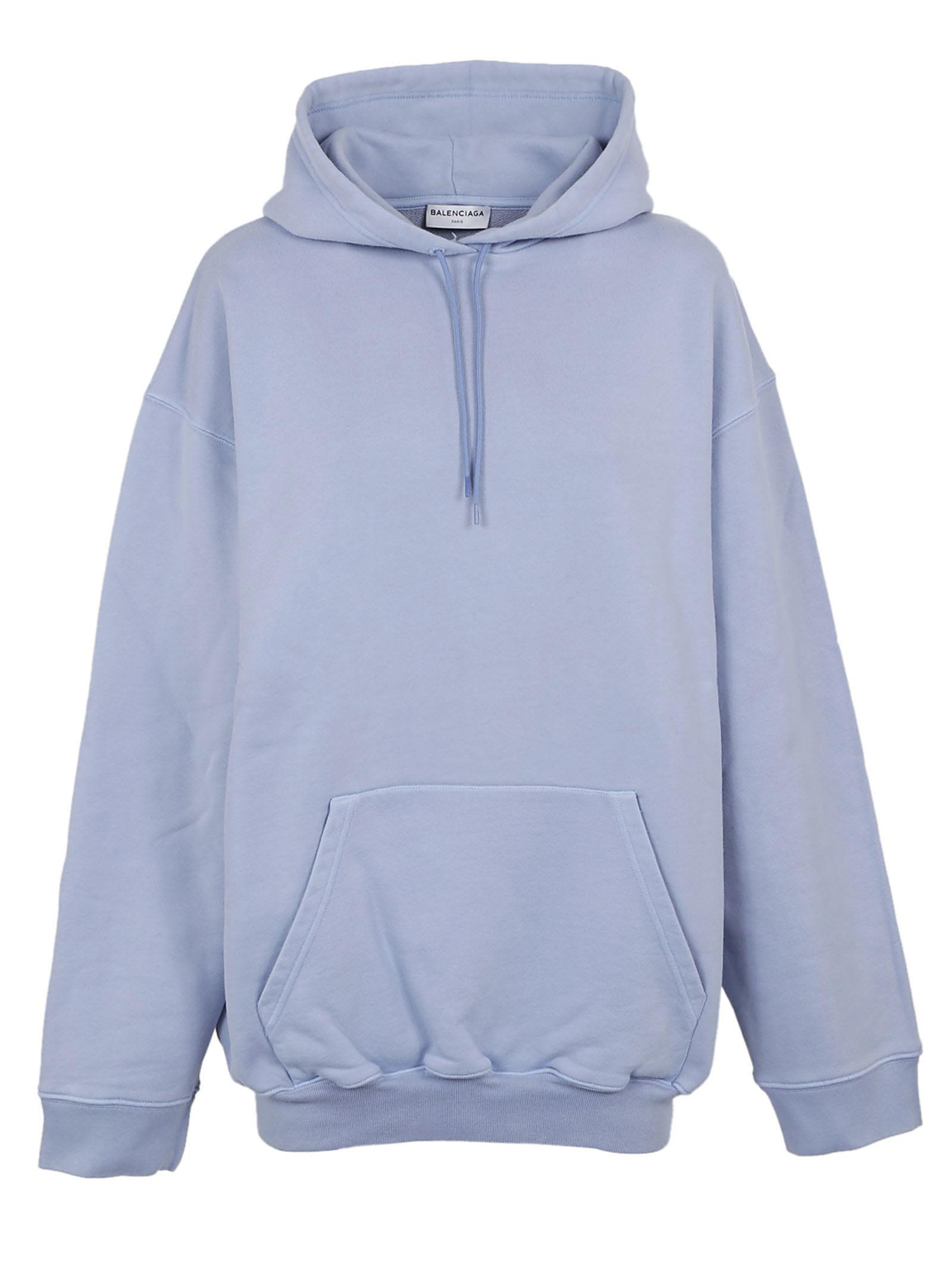 balenciaga hoodie mens blue