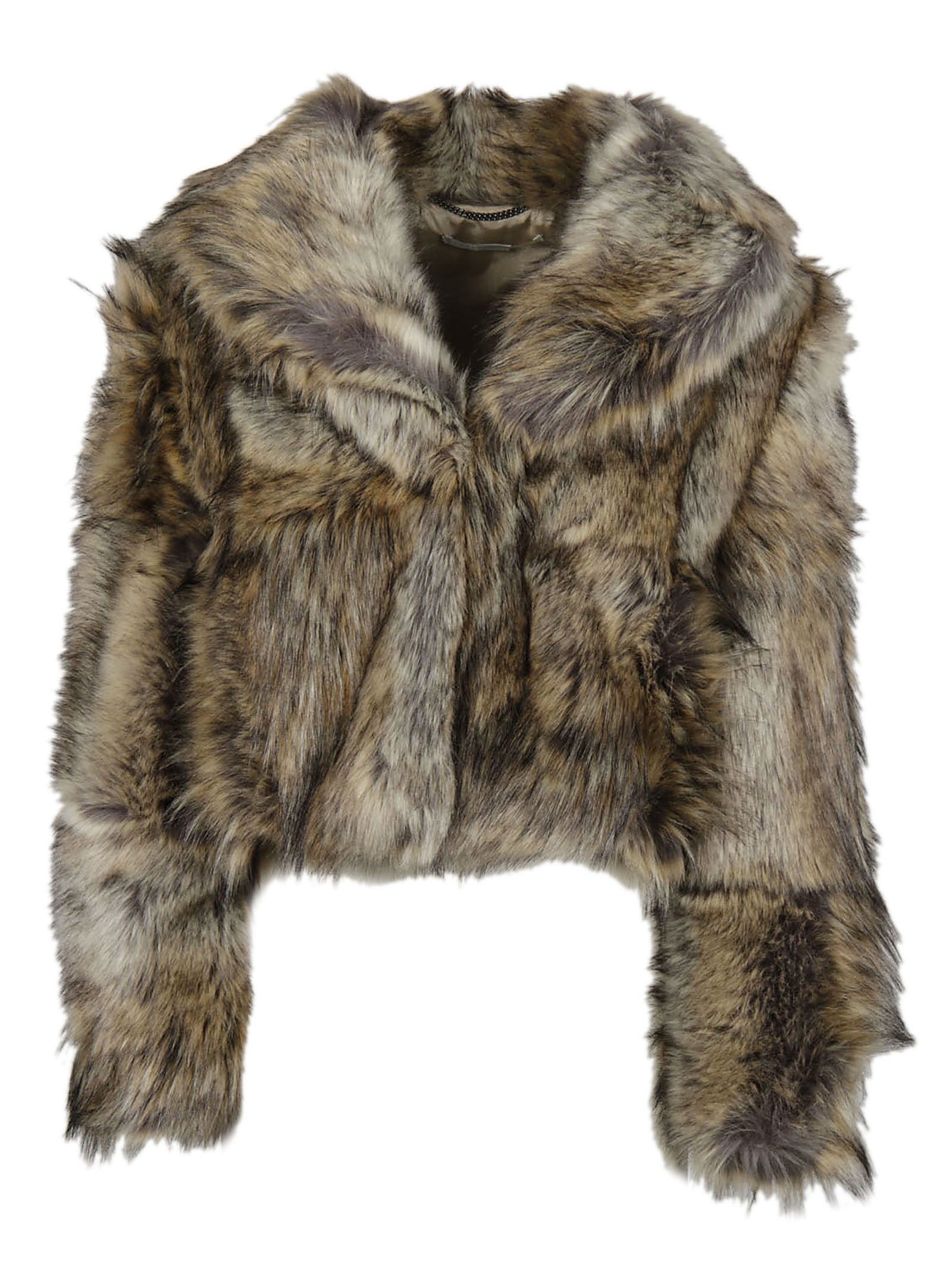 STELLA MCCARTNEY Masha Faux Fur Cropped Jacket in Grey | ModeSens
