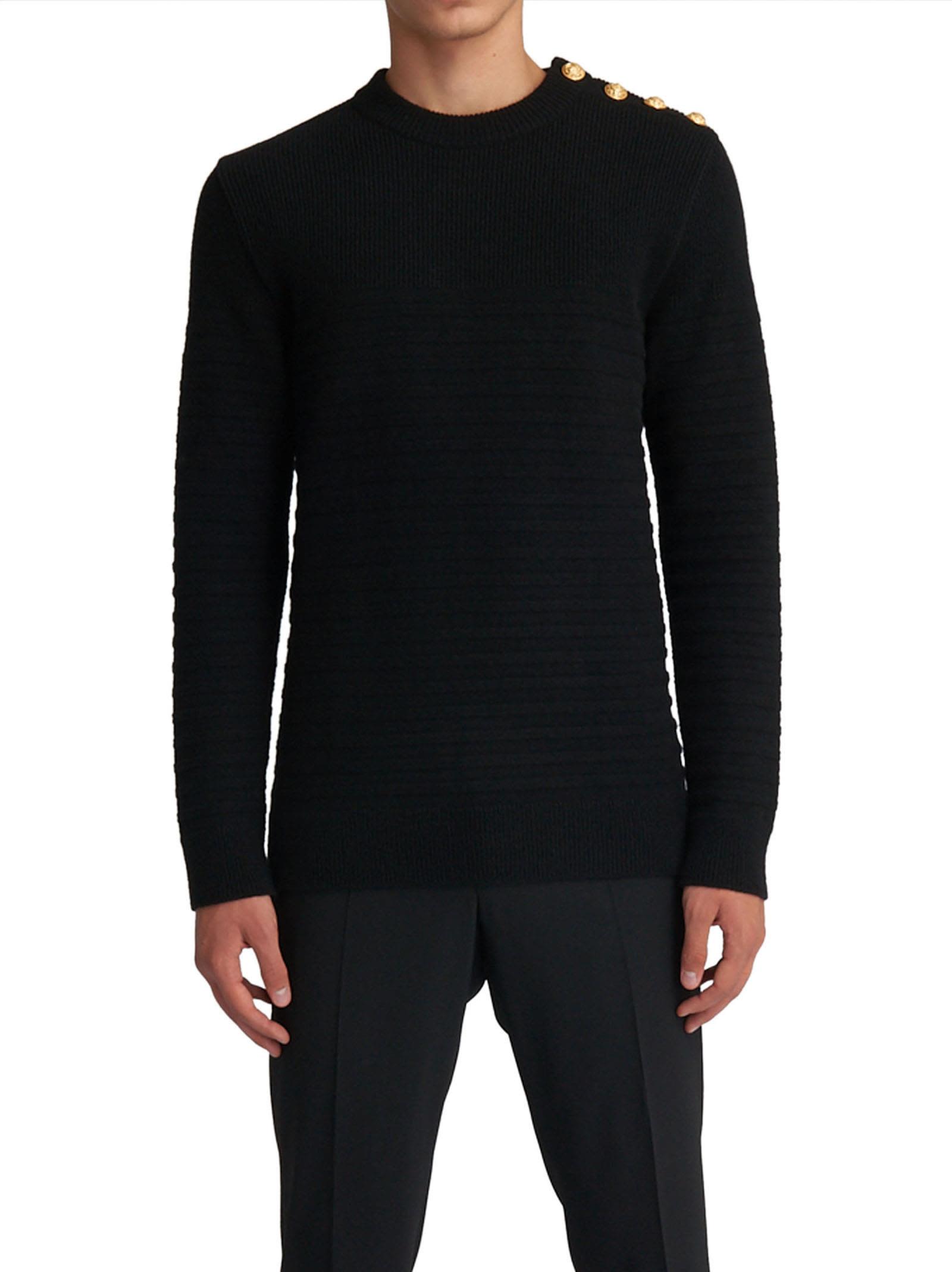Balmain - Balmain Sweater - BLACK, Men's Sweaters | Italist