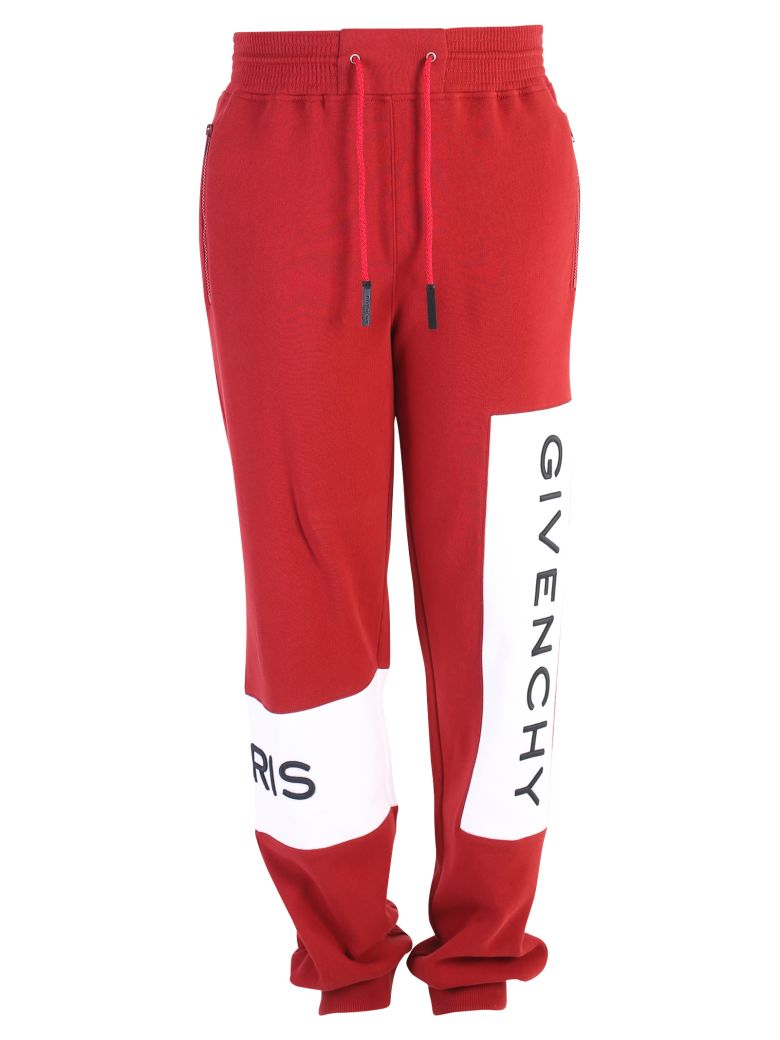GIVENCHY RED BRANDED SWEATPANTS,10624515