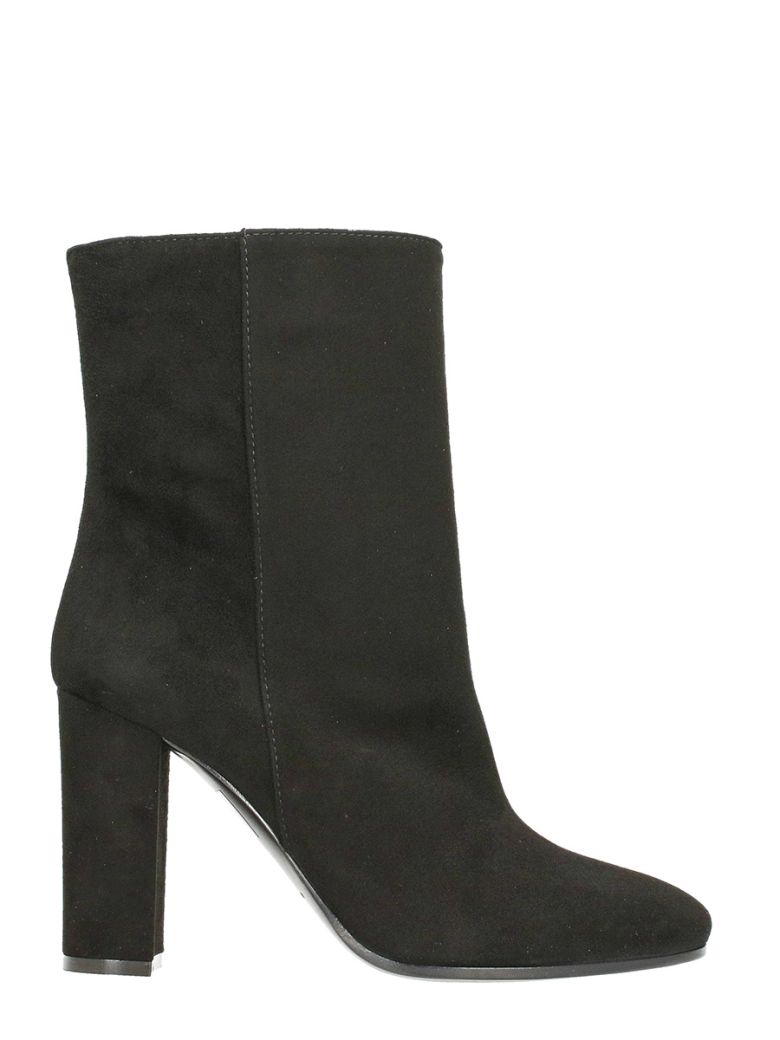 Via Roma 15 BLACK SUEDE ANKLE BOOTS