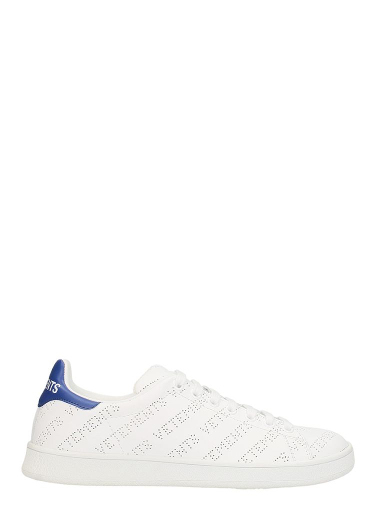 VETEMENTS WHITE LEATHER SNEAKERS,10593295