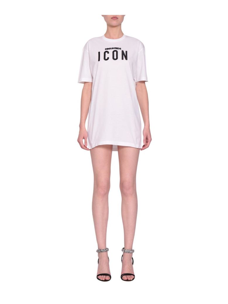 DSQUARED2 ICON COTTON OVERSIZED T-SHIRT,10579005