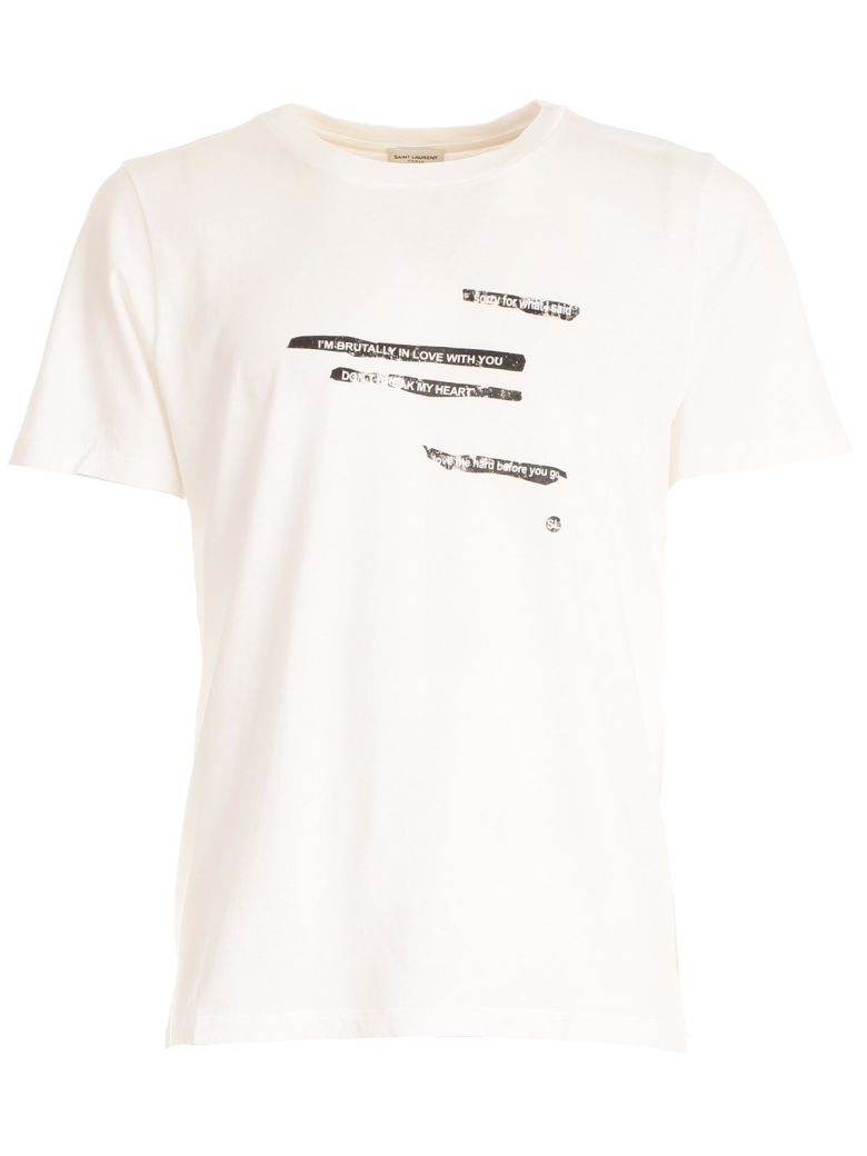 SAINT LAURENT Saint Laurent Printed T-shirt,10629327