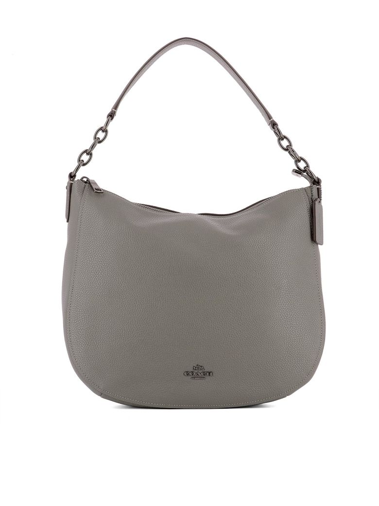 Coach - Grey Leather Shoulder Bag - Grey, Women&#39;s Shoulder Bags | Italist