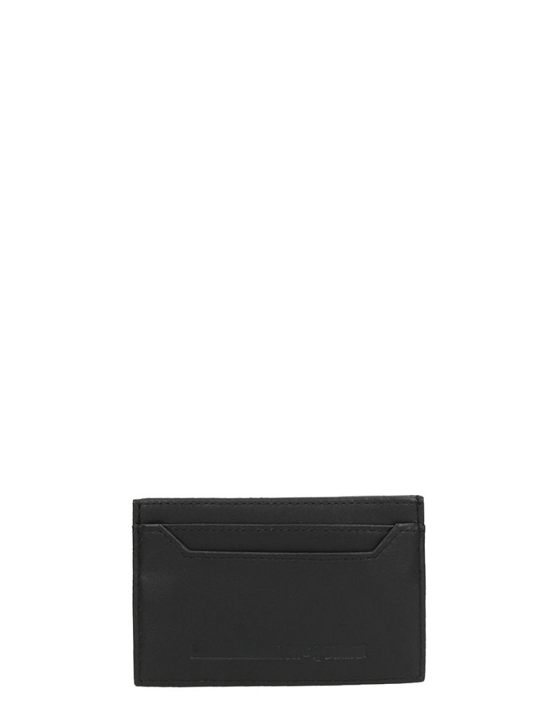 MCQ BY ALEXANDER MCQUEEN BLACK LEATHER CARDHOLDER,10624974