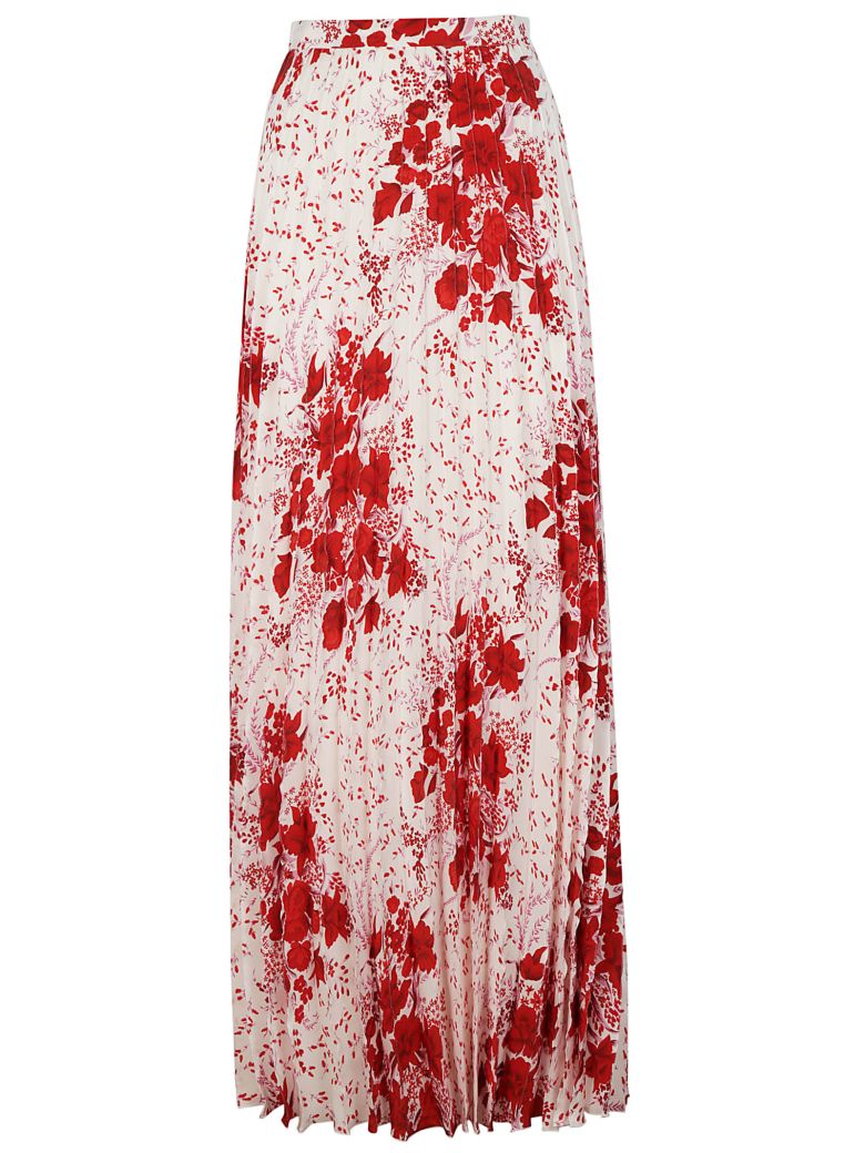 ERMANNO SCERVINO FLORAL PLEATED SKIRT,10570379