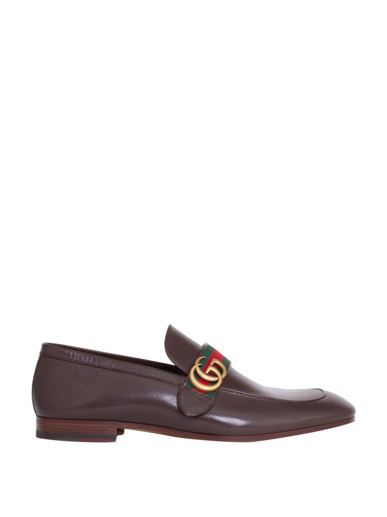 Gucci Leather Loafer In Marrone | ModeSens