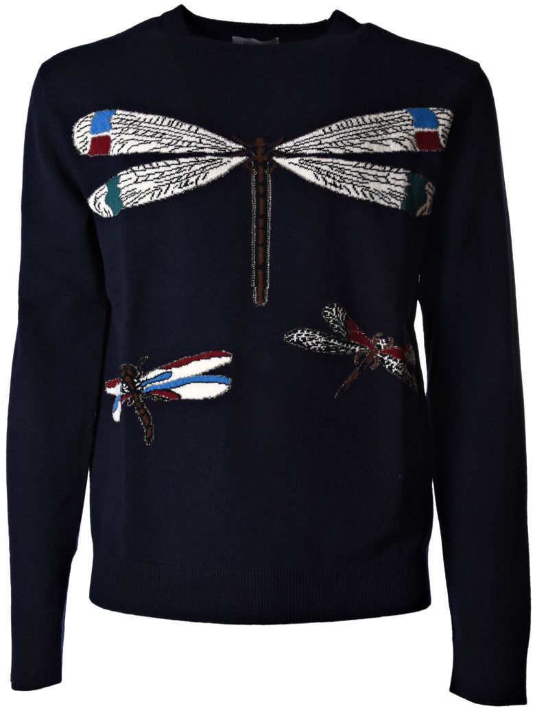 VALENTINO DRAGONFLY KNIT SWEATER,10631489