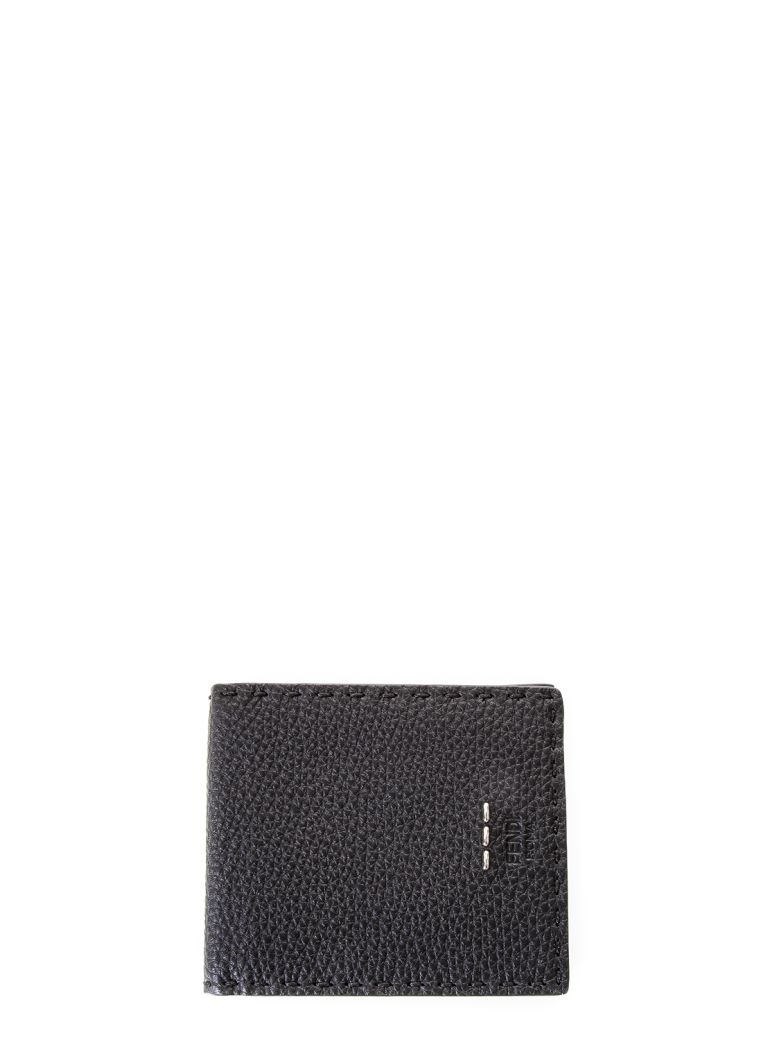 FENDI GRAINED LEATHER WALLET WITH LOGO,10623441
