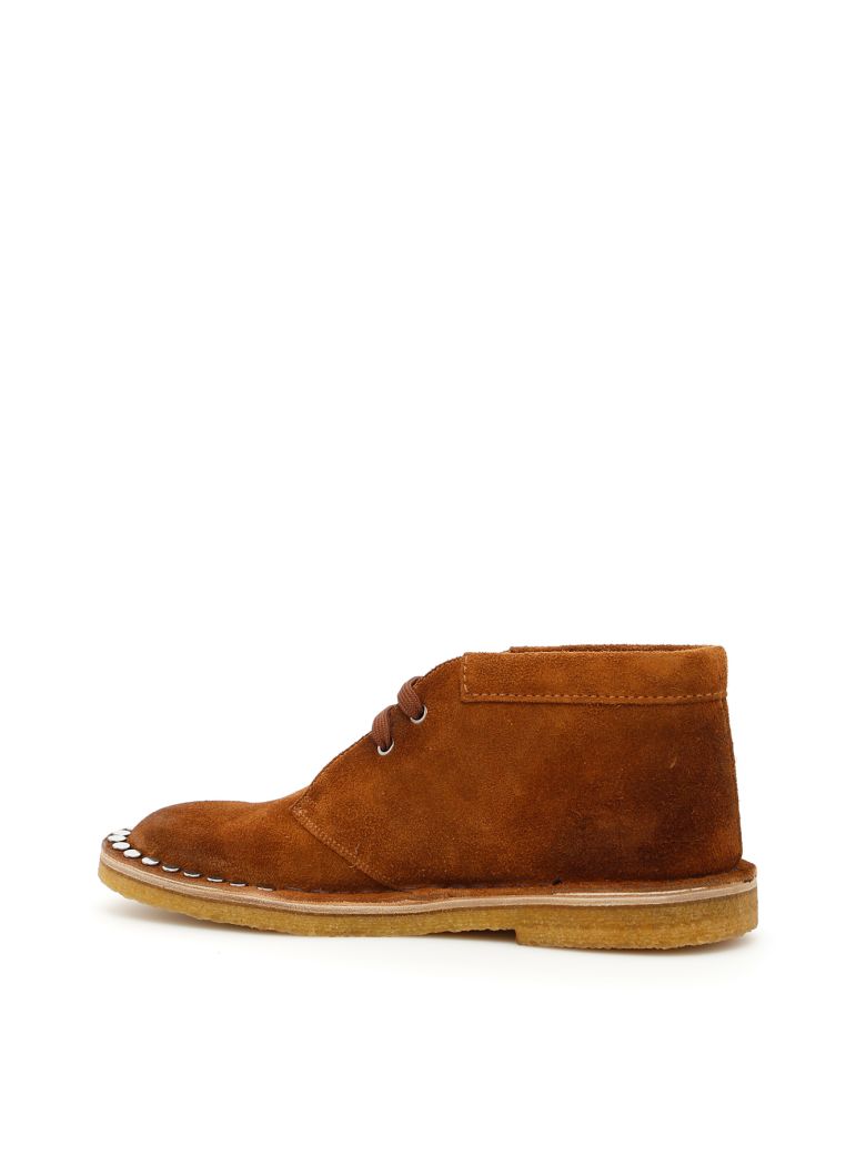 Prada Scamosciato Studded Sport Suede Chukka Boot In Tan ModeSens