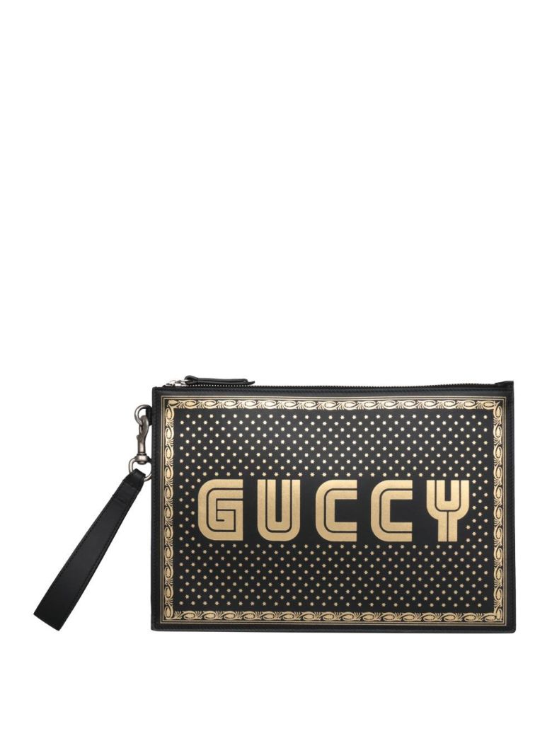 GUCCI GUCCY LEATHER POUCH,10608710