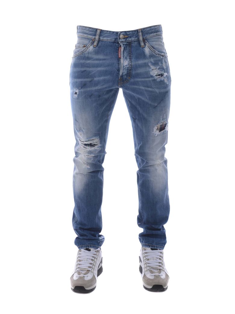 DSQUARED2 RIPPED JEANS,10586379