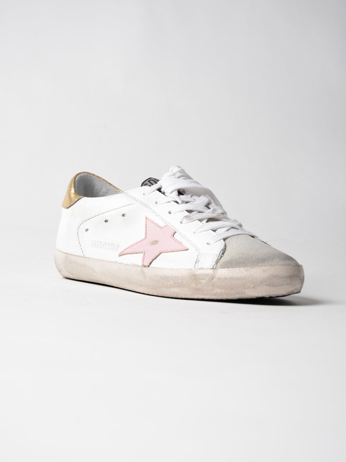 Women's White & Rose Gold Cheap Adidas Superstar Trainers schuh IE