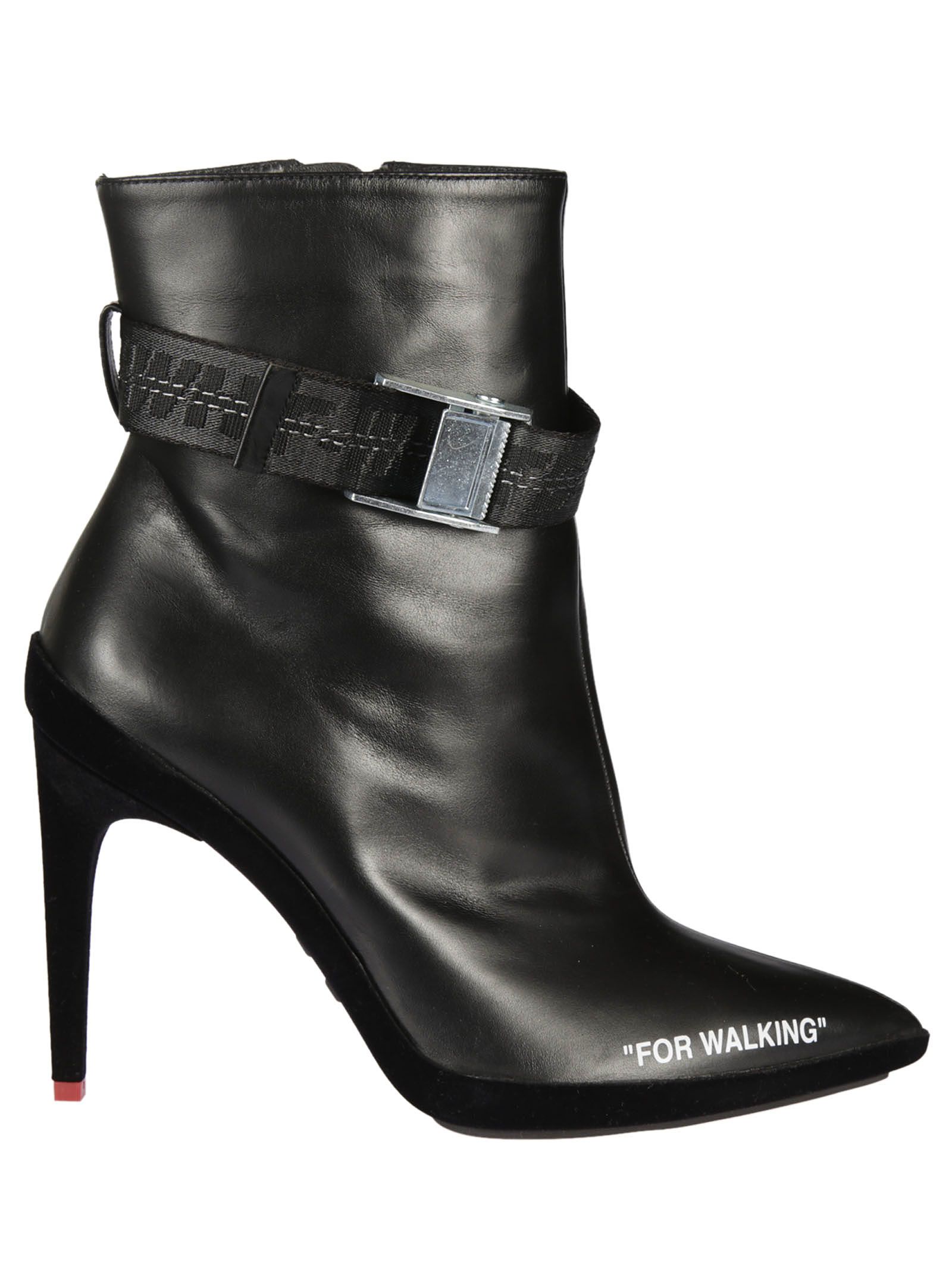 Off-White Off White For Walking Ankle Boots - Black White ...