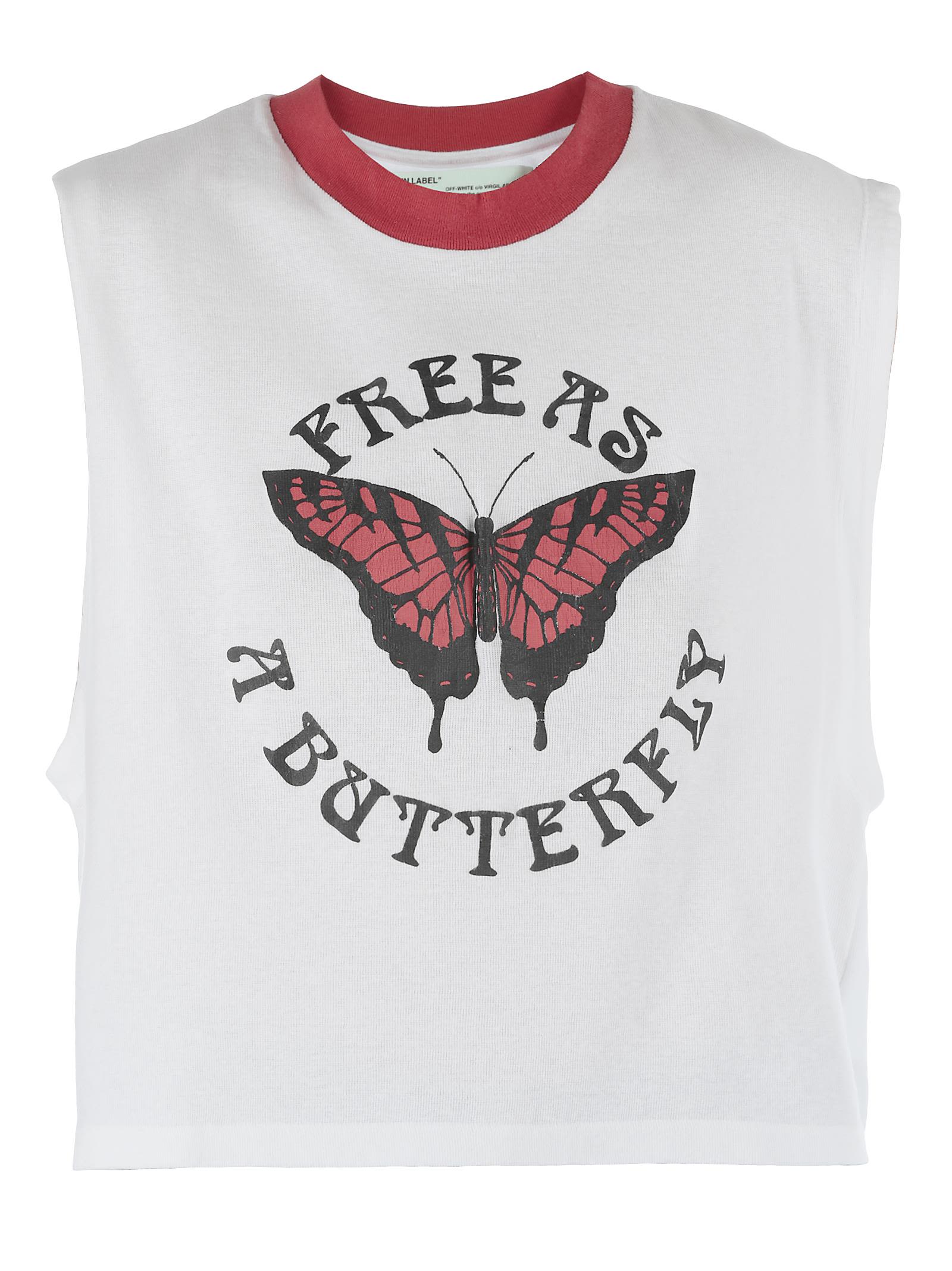 OFF-WHITE BUTTERFLY GYM CROPPED TANK,10615249
