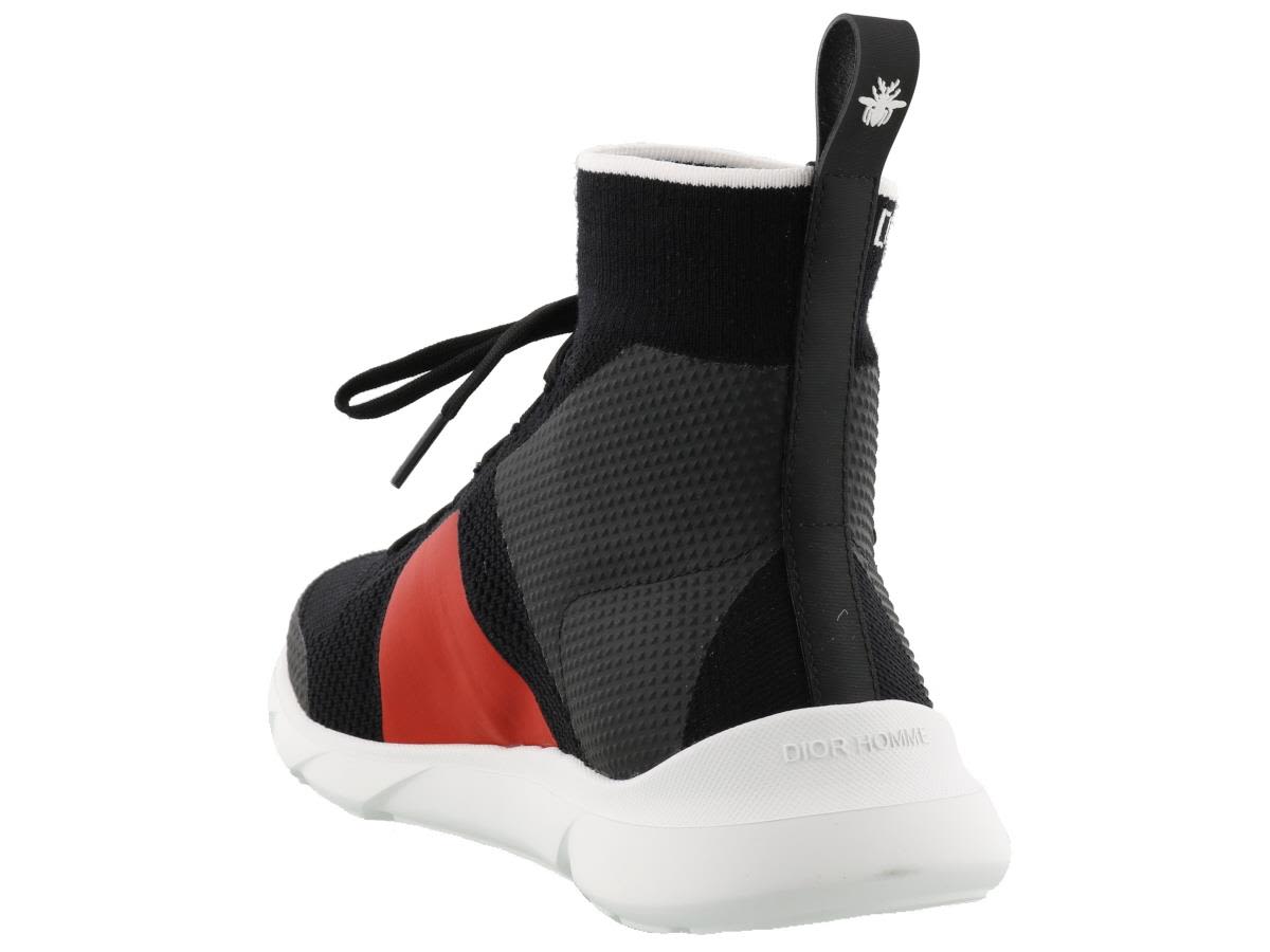 Dior B21 Socks High Top Sneakers - Black/red - 10670845 | italist