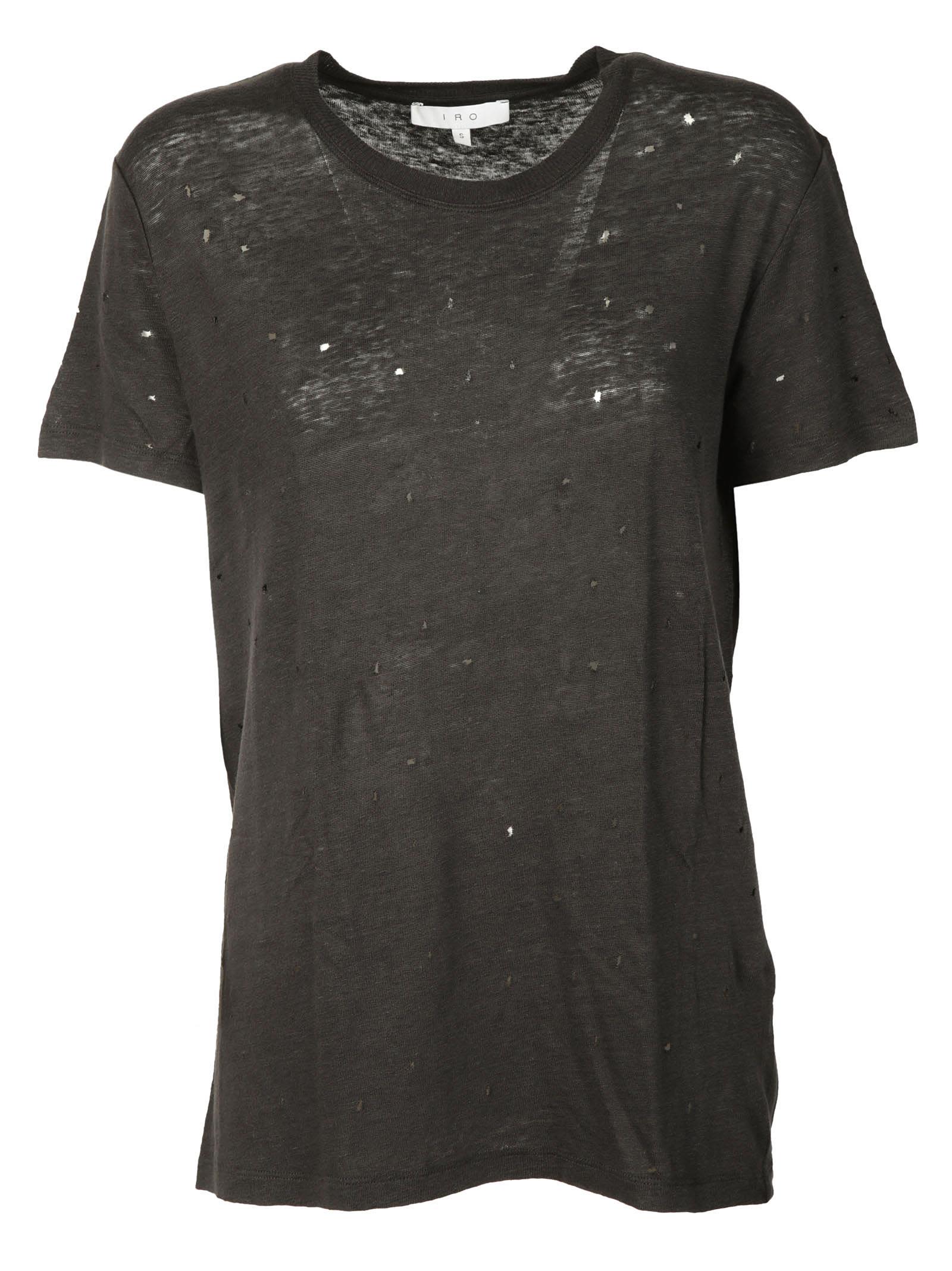 italist | Best price in the market for IRO Iro Hole T-shirt - Black ...